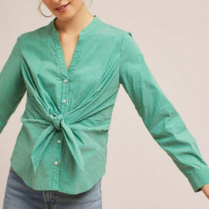 Anthro MAEVE Tie Front Katherine Top